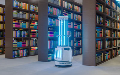 Adibot, robot desinfeccion Luz UV en escuelas, universidades, bibliotecas y cualquier centro educativo