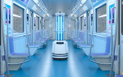Adibot, robot desinfeccion Luz UV en transportes públicos