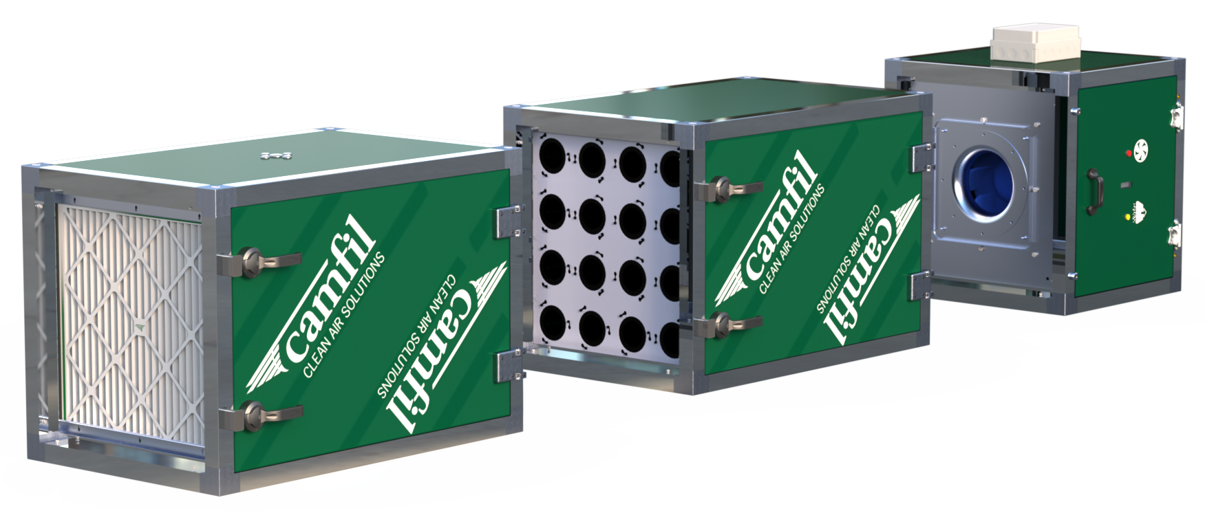 Horizontal CamCleaner with Particulate and Molecular Air Filters