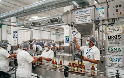 Filtración de aire en la industria alimentaria en México: cumplimiento local bajo NOM y estándares BRCGS, FSMA y SQF